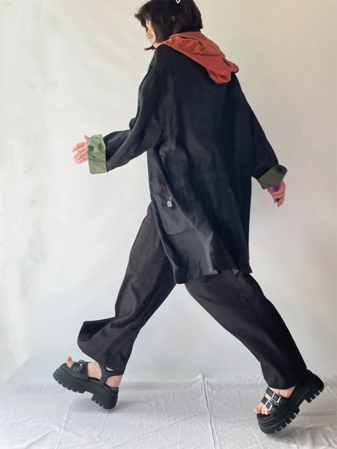 Kurtka oversize z wiskozy