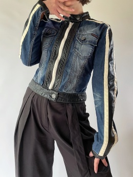 Jeansowy biker jacket