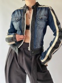 Jeansowy biker jacket