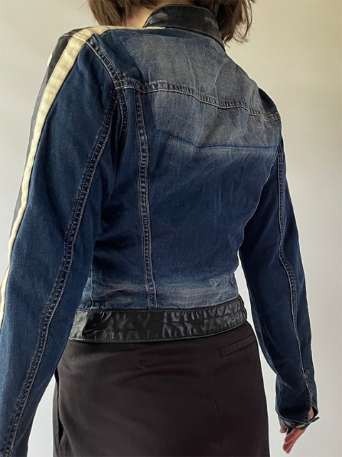 Jeansowy biker jacket