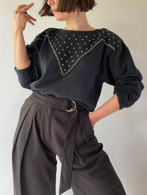 Bluza 80s z ćwiekami