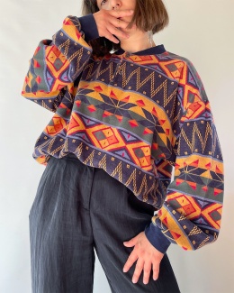 Bawełniany kolorowy sweter