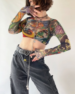 Mesh top ze smokiem