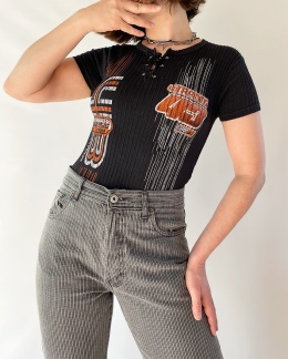 Czarny top y2k