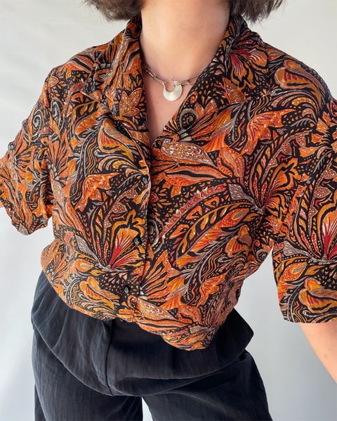 Jedwabna koszula handmade