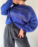 Niebieski sweter handmade