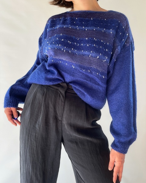 Niebieski sweter handmade