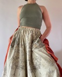 Szaro-rdzawe spodnie handmade