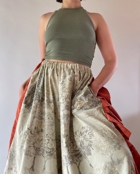 Szaro-rdzawe spodnie handmade