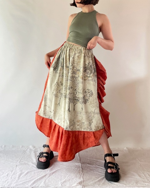 Szaro-rdzawe spodnie handmade