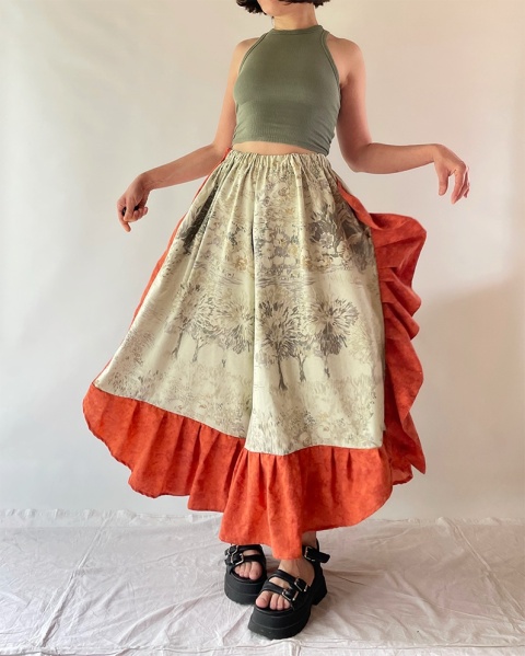 Szaro-rdzawe spodnie handmade