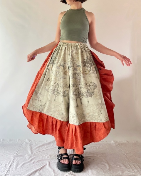 Szaro-rdzawe spodnie handmade