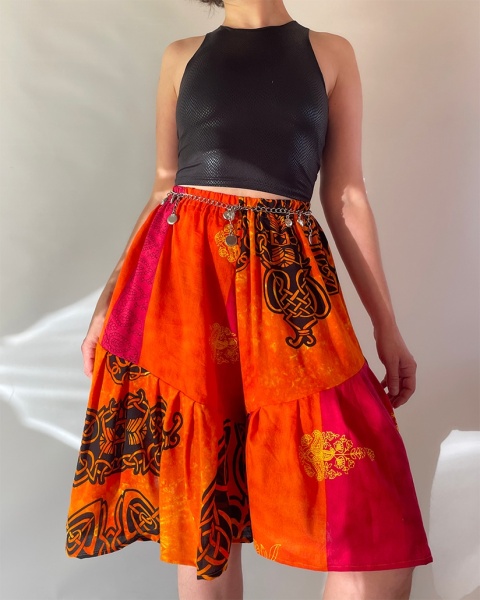 Pomarańczowe szorty handmade