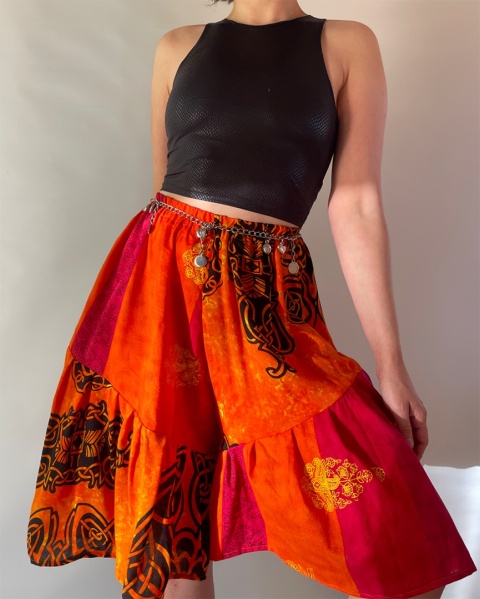 Pomarańczowe szorty handmade