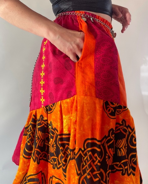 Pomarańczowe szorty handmade
