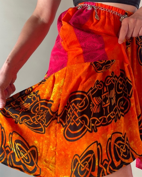 Pomarańczowe szorty handmade