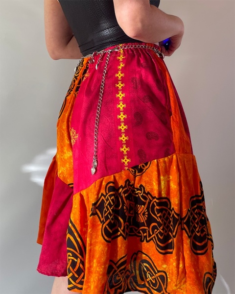 Pomarańczowe szorty handmade