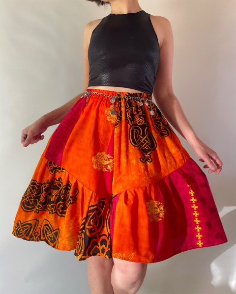 Pomarańczowe szorty handmade