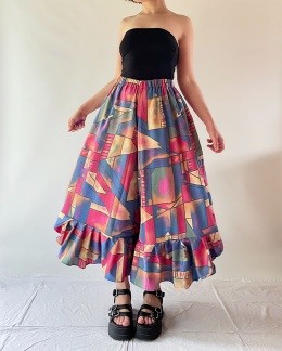 Geometryczne spodnie handmade