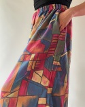 Geometryczne spodnie handmade