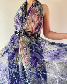 Duży szal z szyfonu