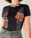 Czarny top y2k