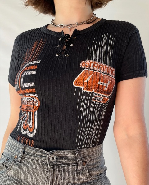 Czarny top y2k