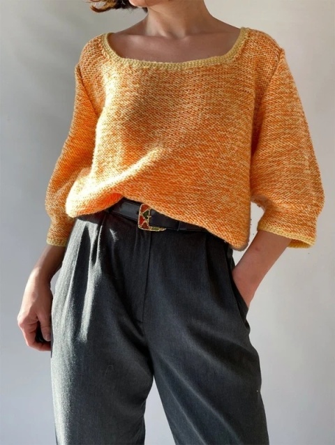 Żółty sweterek handmade