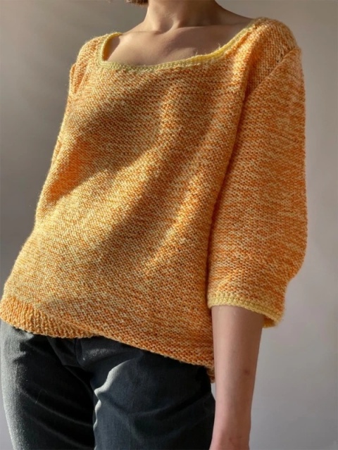Żółty sweterek handmade
