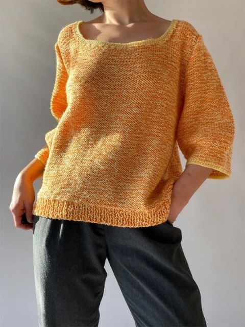 Żółty sweterek handmade