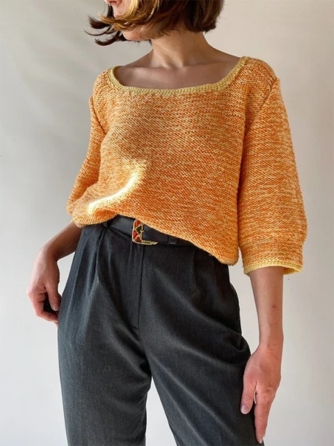 Żółty sweterek handmade