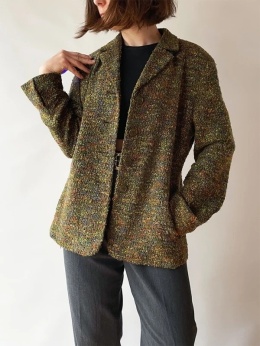 Żakiet vintage z bukli 90s blazer