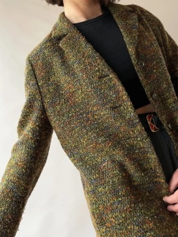 Żakiet vintage z bukli 90s blazer