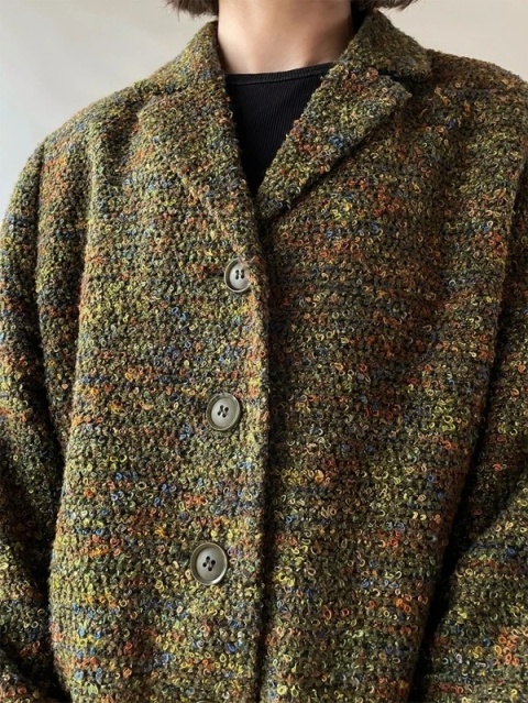 Żakiet vintage z bukli 90s blazer