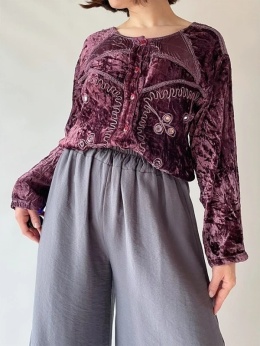 Welurowa bluzka vintage