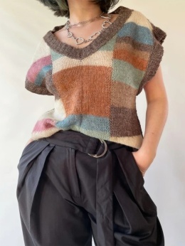 Kolorowa kamizelka handmade