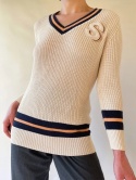 Kremowy longsleeve y2k