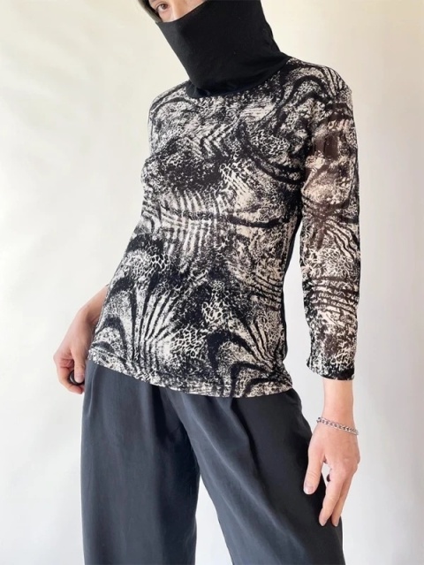 Mesh top z golfem, y2k