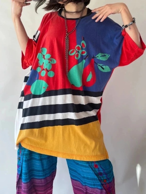 T-shirt vintage z owocami
