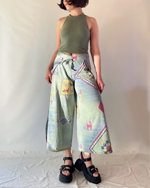 Wiązane spodnie handmade