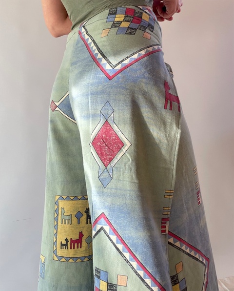 Wiązane spodnie handmade