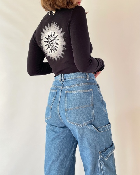 Crop top ze słońcem