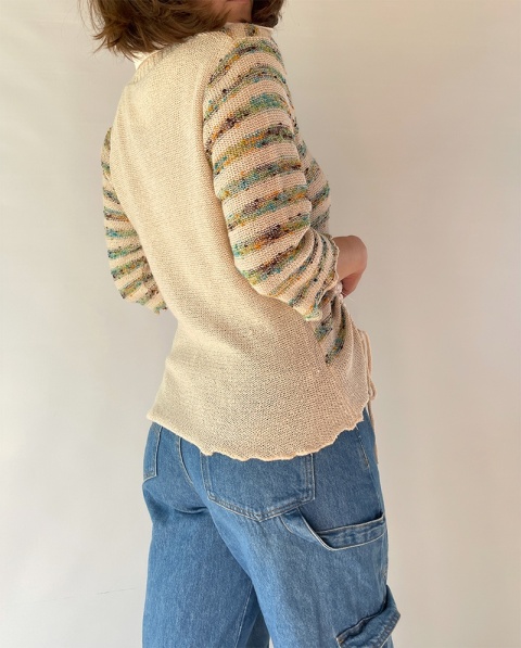 Kremowy sweter y2k