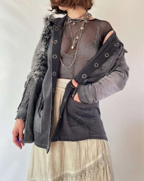 Szara cieniowana bluza