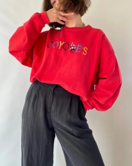 Czerwona bluza z kojotem