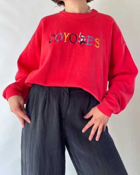 Czerwona bluza z kojotem