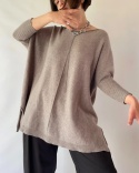 Kawowy swetetrek oversize