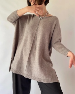 Kawowy swetetrek oversize