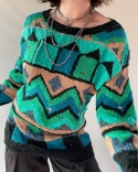 Kolorowy sweter handmade
