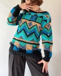 Kolorowy sweter handmade
